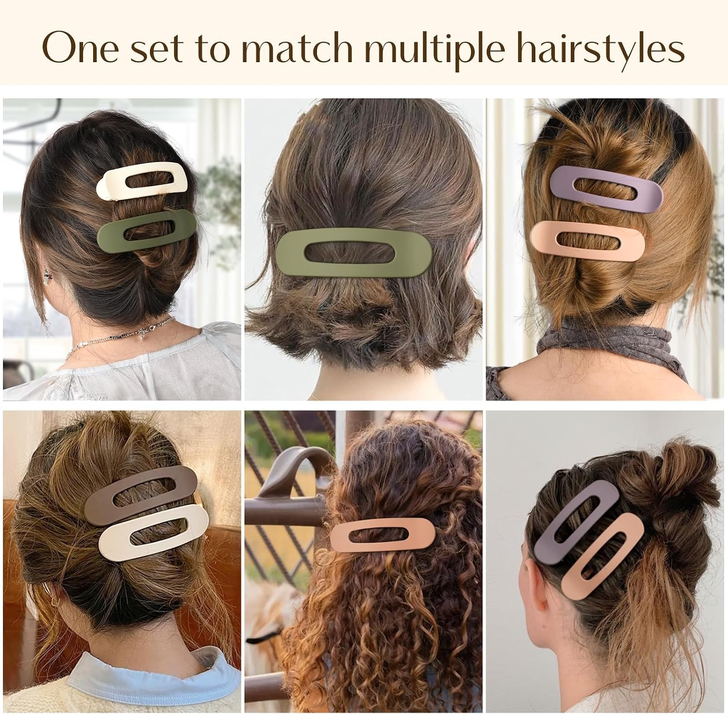 image:imageYANIBEST Flat Hair Claw Clips for Women  Stylish Lay Flat Claw Clips for All Hair Types  Chic Hair Accessories for Girls 5pc Pink
