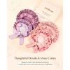 image:imageYANIBEST 2 PCS Soft Satin Bonnet Overnight Protection Kids Toddler Baby  Buttersatin Sleep Cap Reduce Frizz Maintain Moisture Curly Natural Hair Infant Newborn Girls BoysStrawberry