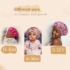 image:imageYANIBEST 2 PCS Soft Satin Bonnet Overnight Protection Kids Toddler Baby  Buttersatin Sleep Cap Reduce Frizz Maintain Moisture Curly Natural Hair Infant Newborn Girls BoysPurple