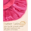 image:imageYANIBEST 2 PCS Soft Satin Bonnet Overnight Protection Kids Toddler Baby  Buttersatin Sleep Cap Reduce Frizz Maintain Moisture Curly Natural Hair Infant Newborn Girls BoysHot Pink