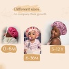 image:imageYANIBEST 2 PCS Soft Satin Bonnet Overnight Protection Kids Toddler Baby  Buttersatin Sleep Cap Reduce Frizz Maintain Moisture Curly Natural Hair Infant Newborn Girls BoysStrawberry
