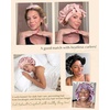 image:imageYANIBEST Adjustable Silk Bonnet for Sleeping Women Double Layer Satin Bonnet Reduce Friction Prevent Frizz Curly HairBlack