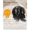 image:imageYANIBEST Adjustable Silk Bonnet for Sleeping Women Double Layer Satin Bonnet Reduce Friction Prevent Frizz Curly HairBlackgold Leaf