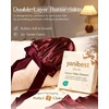 image:imageYANIBEST Adjustable Silk Bonnet for Sleeping Women Double Layer Satin Bonnet Reduce Friction Prevent Frizz Curly HairBurgundy