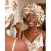 image:imageYANIBEST Adjustable Silk Bonnet for Sleeping Women Double Layer Satin Bonnet Reduce Friction Prevent Frizz Curly HairChampagne