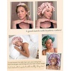 image:imageYANIBEST Adjustable Silk Bonnet for Sleeping Women Double Layer Satin Bonnet Reduce Friction Prevent Frizz Curly HairHot Pink