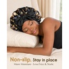 image:imageYANIBEST Adjustable Silk Bonnet for Sleeping Women Double Layer Satin Bonnet Reduce Friction Prevent Frizz Curly HairToucan