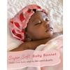 image:imageYANIBEST Baby Satin Bonnet Sleep Cap  Double Layer Reversible Adjustable Silky Satin Cap for Infant Toddler636 MonthsHot PinkAbblack
