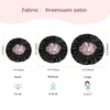 image:imageYANIBEST Baby Satin Bonnet Sleep Cap  Double Layer Reversible Adjustable Silky Satin Cap for Infant Toddler636 MonthsHot PinkAbblack