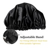 image:imageYANIBEST Baby Satin Bonnet Sleep Cap  Double Layer Reversible Adjustable Silky Satin Cap for Infant Toddler636 MonthsHot PinkAbblack