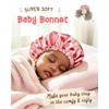 image:imageYANIBEST Baby Satin Bonnet Sleep Cap  Double Layer Reversible Adjustable Silky Satin Cap for Infant Toddler636 MonthsHot PinkAcstrawberry