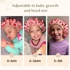 image:imageYANIBEST Baby Satin Bonnet Sleep Cap  Double Layer Reversible Adjustable Silky Satin Cap for Infant Toddler636 MonthsHot PinkPink