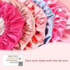 image:imageYANIBEST Baby Satin Bonnet Sleep Cap  Double Layer Reversible Adjustable Silky Satin Cap for Infant Toddler636 MonthsHot PinkPink