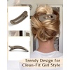 image:imageYANIBEST Flat Hair Claw Clips for Women  Stylish Lay Flat Claw Clips for All Hair Types  Chic Hair Accessories for Girls 5pc Pink