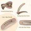 image:imageYANIBEST Flat Hair Claw Clips for Women  Stylish Lay Flat Claw Clips for All Hair Types  Chic Hair Accessories for Girls 5pc Pink