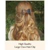 image:imageYANIBEST French Concord Hair Clip Flat Hair Clips for Women and Girls  Stylish Hair Clips for Thick Hair Hair Banana Barrettes for Styling Hair Accessories for Women Pack of 2 BlackAmber