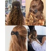 image:imageYANIBEST French Concord Hair Clip Flat Hair Clips for Women and Girls  Stylish Hair Clips for Thick Hair Hair Banana Barrettes for Styling Hair Accessories for Women Pack of 2 BlackAmber