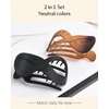 image:imageYANIBEST French Concord Hair Clip Flat Hair Clips for Women and Girls  Stylish Hair Clips for Thick Hair Hair Banana Barrettes for Styling Hair Accessories for Women Pack of 2 BlackAmber