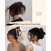 image:imageYanibest 3 Pack Hair Clips for Women Large Claw Clips for Women  Thick Curly Hair Big Matte Banana Strong Hold Jaw Clips