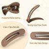image:imageYanibest 5 Pcs Flat Hair Clips Stylish Lay Flat Claw Clips  MultiStyles Nonslip Hair Clips Women Girls Wedding Party Hair Decorations for All Hair TypesNeutrals