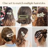 image:imageYanibest 5 Pcs Flat Hair Clips Stylish Lay Flat Claw Clips  MultiStyles Nonslip Hair Clips Women Girls Wedding Party Hair Decorations for All Hair TypesNeutrals