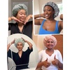 image:imageYanibest Shower Cap Reusable Waterproof Double Layer Shower Caps for Women  Washable Shower Bonnet with Soft NonSlip Elastic Band Bath Hair Hat for Most Hair TypesPeachy Pink