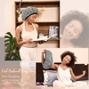 image:imageYanibest Shower Cap Reusable Waterproof Double Layer Shower Caps for Women  Washable Shower Bonnet with Soft NonSlip Elastic Band Bath Hair Hat for Most Hair TypesStripe