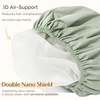 image:imageYanibest Shower Cap Reusable Waterproof Double Layer Shower Caps for Women  Washable Shower Bonnet with Soft NonSlip Elastic Band Bath Hair Hat for Most Hair TypesGreen