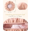 image:imageYanibest Shower Cap Reusable Waterproof Double Layer Shower Caps for Women  Washable Shower Bonnet with Soft NonSlip Elastic Band Bath Hair Hat for Most Hair TypesPeachy Pink