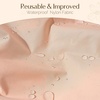 image:imageYanibest Shower Cap Reusable Waterproof Double Layer Shower Caps for Women  Washable Shower Bonnet with Soft NonSlip Elastic Band Bath Hair Hat for Most Hair TypesPeachy Pink