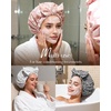 image:imageYanibest Shower Cap for Women Reusable Waterproof Adjustable Hair Cap  NonSlip Durable amp Cute Washable Bath Hair HatPink
