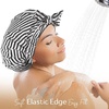 image:imageYanibest Shower Cap for Women Reusable Waterproof Adjustable Hair Cap  NonSlip Durable amp Cute Washable Bath Hair HatStripe