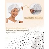 image:imageYanibest Shower Cap for Women Reusable Waterproof Adjustable Hair Cap  NonSlip Durable amp Cute Washable Bath Hair HatWhite Dot