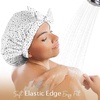 image:imageYanibest Shower Cap for Women Reusable Waterproof Adjustable Hair Cap  NonSlip Durable amp Cute Washable Bath Hair HatWhite Dot