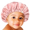 image:imageYANIBEST Baby Satin Bonnet Sleep Cap  Double Layer Reversible Adjustable Silky Satin Cap for Infant Toddler636 MonthsHot PinkPink
