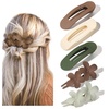 image:imageYanibest 5 Pcs Flat Hair Clips Stylish Lay Flat Claw Clips  MultiStyles Nonslip Hair Clips Women Girls Wedding Party Hair Decorations for All Hair TypesNeutrals