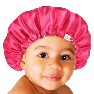 image:imageYANIBEST Baby Satin Bonnet Sleep Cap  Double Layer Reversible Adjustable Silky Satin Cap for Infant Toddler636 MonthsHot PinkAahot Pink