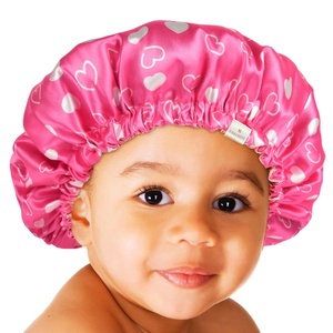 image:imageYANIBEST Baby Satin Bonnet Sleep Cap  Double Layer Reversible Adjustable Silky Satin Cap for Infant Toddler636 MonthsHot PinkLight Pink