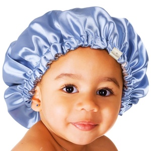 image:imageYANIBEST Baby Satin Bonnet Sleep Cap  Double Layer Reversible Adjustable Silky Satin Cap for Infant Toddler636 MonthsHot PinkSky Blue